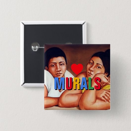 I Love Murals™ボタン 缶バッジ (正面&裏面)
