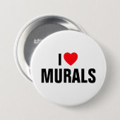 I Love Murals™  Button (Customize It!) 缶バッジ (正面&裏面)
