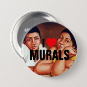 I Love Murals™  Button (Customize It!) 缶バッジ (正面&裏面)