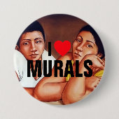 I Love Murals™  Button (Customize It!) 缶バッジ (正面)