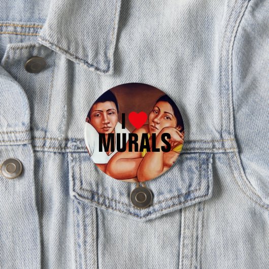I Love Murals™  Button (Customize It!) 缶バッジ (インサイチュ)