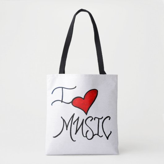 I Love Music トートバッグ (正面)