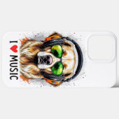 I Love Music Golden RetrieveriPhone / iPadケース Case-Mate iPhoneケース (裏面 (横))