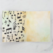 I Love Music Greeting Card カード (内部)