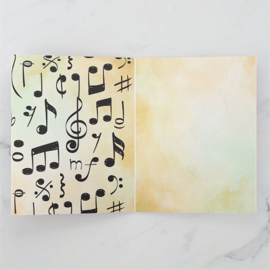 I Love Music Greeting Card カード (内部)