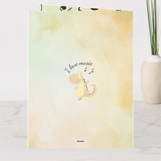 I Love Music Greeting Card カード (裏面)