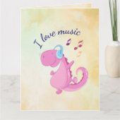 I Love Music Greeting Card カード (正面)