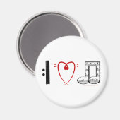 I Love Music (Iハート・ノート) マグネット (正面/裏面)