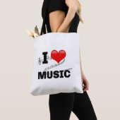 I Love Music, popular design トートバッグ (クローズアップ)