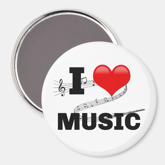 I Love Music, popular design マグネット (正面/裏面)