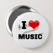 I Love Music, popular design 缶バッジ (正面&裏面)