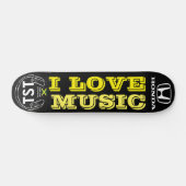 I LOVE MUSIC SKATEBOARD, 7 3/4"デッキ スケートボード (横)