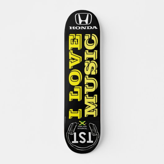 I LOVE MUSIC SKATEBOARD, 7 3/4"デッキ スケートボード (正面)