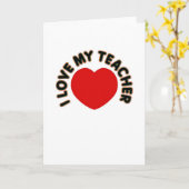 I Love My先生(ハート) カード (黄色い花)