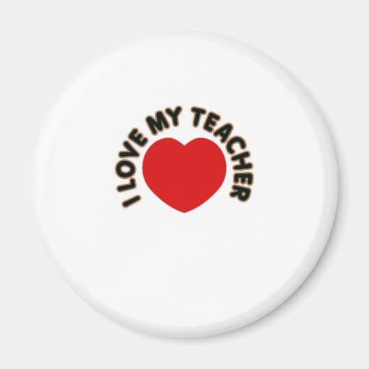 I Love My先生(ハート) マグネット (正面)