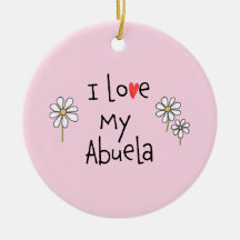 I Love My Abuela Photo Ceramicオーナメント