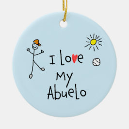 I Love My Abuelo Photo セラミックオーナメント