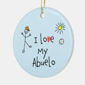 I Love My Abuelo Photo セラミックオーナメント (左)