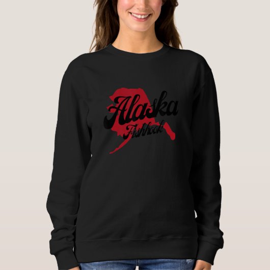 I Love My Alaska Best State Alaska Fishhook City スウェットシャツ (正面)