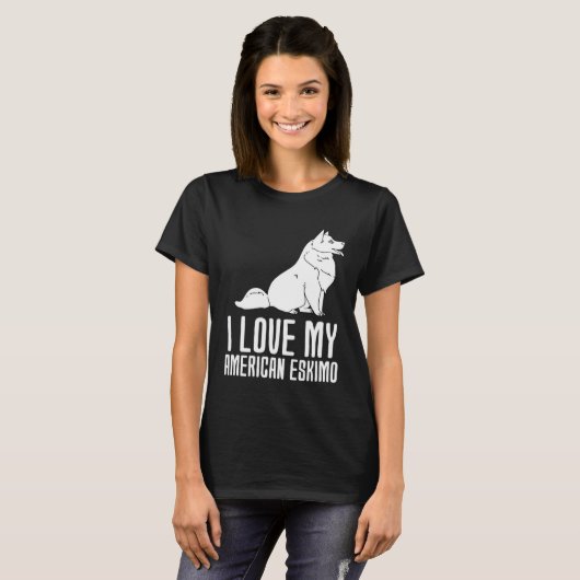 I Love My American Eskimo Tシャツ (正面フル)