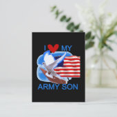 I Love My Army Son T-shirts and Gives ポストカード (スタンド正面)