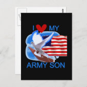 I Love My Army Son T-shirts and Gives ポストカード (正面/裏面)