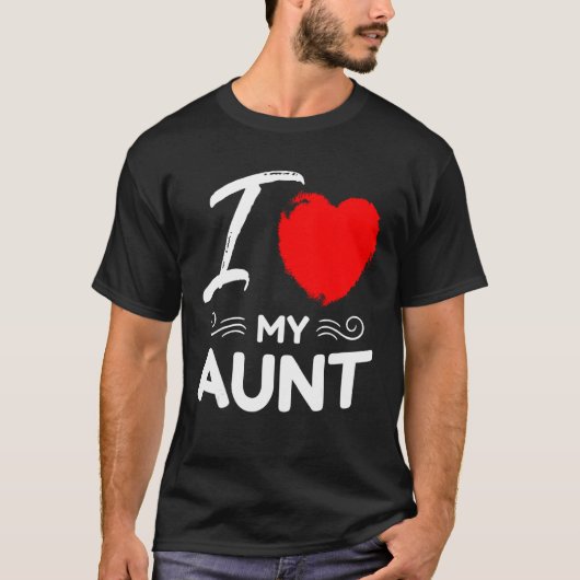 I Love My Aunt Cute Mother Grandma Matching Family Tシャツ (正面)