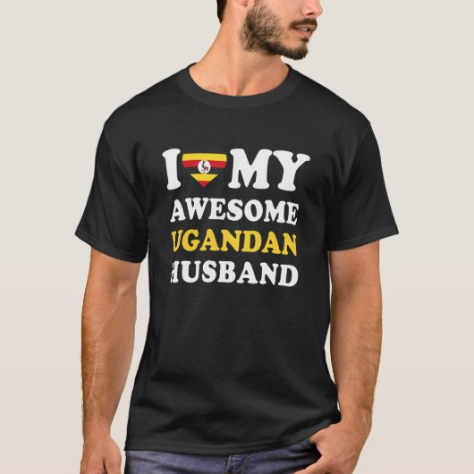 I love My Awesome Ugandan Husband Funny Tシャツ (正面)