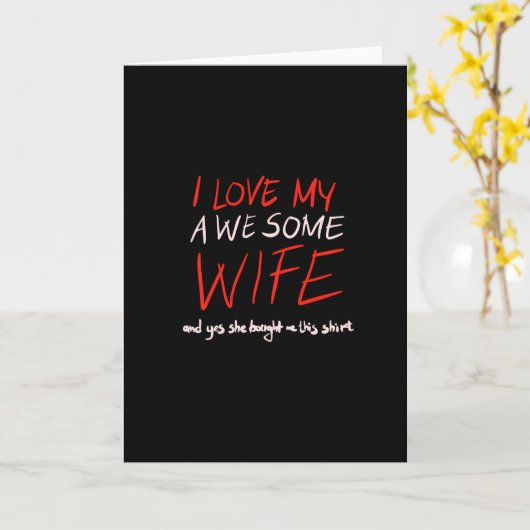 I love my awesome wife カード (黄色い花)