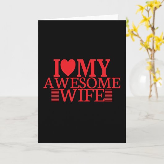 I Love My Awesome Wife カード (黄色い花)