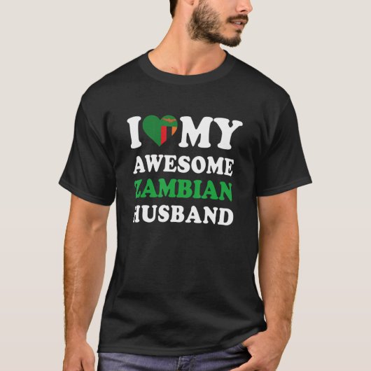 I love My Awesome Zambian Husband Funny Tシャツ (正面)
