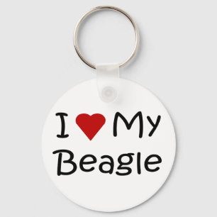I Love My Beagle Dog Lover Gifts and Apparel キーホルダー