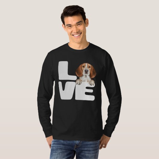 I Love My Beagle Dog Tシャツ (正面フル)