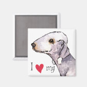 I Love my Bedlington Terrier マグネット (正面/裏面)