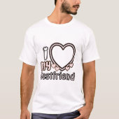 I Love My Best Friend Custom T-Shirt, personalized Tシャツ (正面)