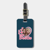 I Love My Bestieのハート写真 ラゲッジタグ (正面縦)