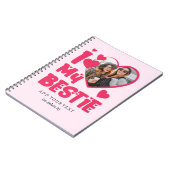 I Love My Bestieフォトカスタムハート型デザイン ノートブック (左側)