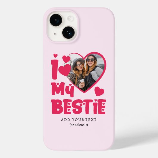 I Love My Bestieフォトカスタムハート型デザイン Case-Mate iPhoneケース (裏面)