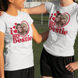 I Love My Bestieフォトカスタム Tシャツ