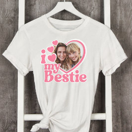 I Love My Bestieフォトカスタム Tシャツ