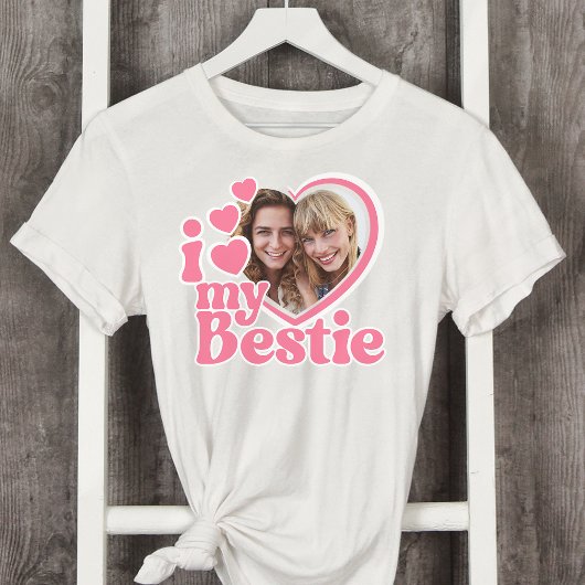 I Love My Bestieフォトカスタム Tシャツ
