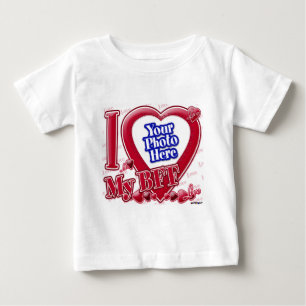 I Love My BFF赤いハート – 写真 ベビーTシャツ