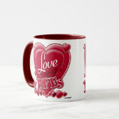 I Love My BFFs Red -ハート マグカップ (正面左)