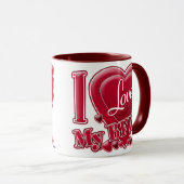 I Love My BFFs Red -ハート マグカップ (正面右)