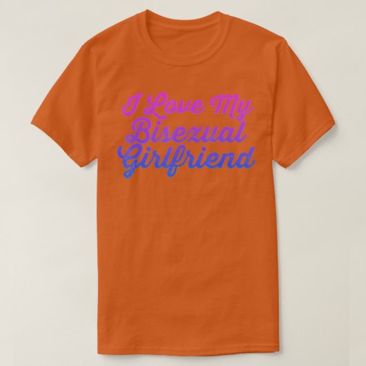 I Love My Bisexual Girlfriend LGB Rainbow Equality Tシャツ (デザイン正面)