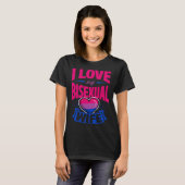 I Love My Bisexual Wife Cute Bi Pride Anniversary  Tシャツ (正面フル)