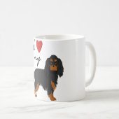 I Love My Black & Tan Cavalier King Charles Spanie コーヒーマグカップ (正面右)