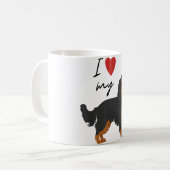 I Love My Black & Tan Cavalier King Charles Spanie コーヒーマグカップ (正面左)