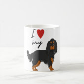 I Love My Black & Tan Cavalier King Charles Spanie コーヒーマグカップ (中央)