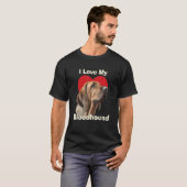 I Love My Bloodhound Puppy Dog Tシャツ (正面フル)